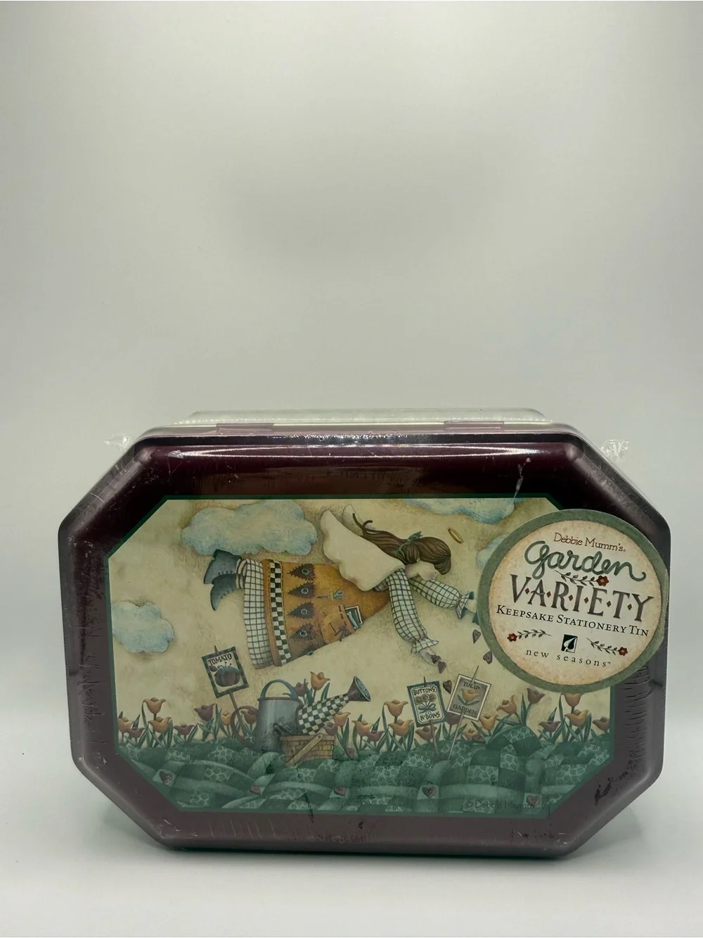 Vintage Debra Muerner Garden Variety Keepsake Stationery Tin Peter Pauper Press